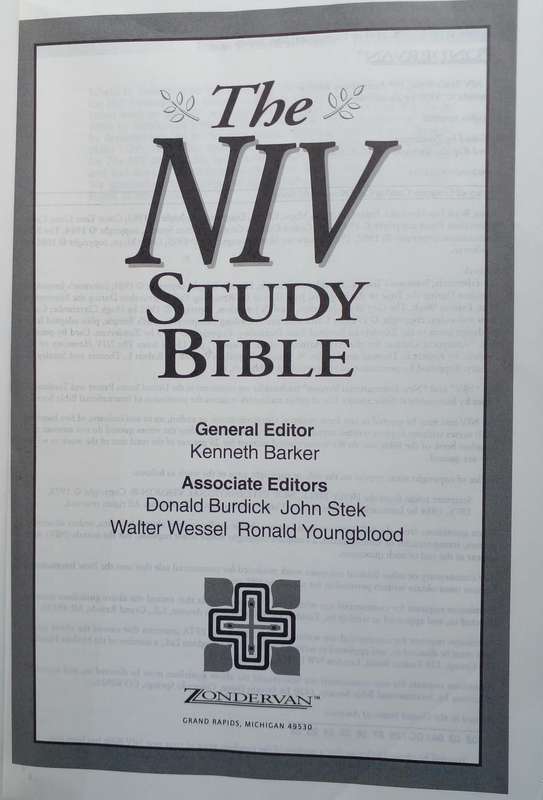 Bible - The NIV Study Bible - Zondervan - 1995