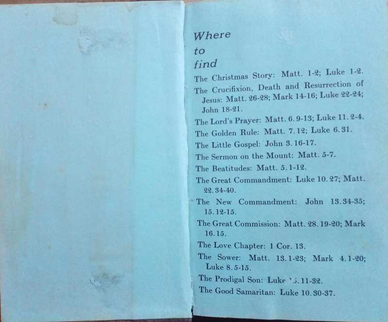 Bible - The New Testament - KJV - Pocket - Wooden Panels - 1978