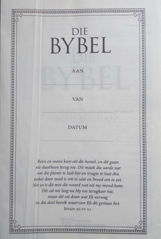 Bible - Die Bybel - Grassroots - Angus Buchan - 2015 - 1st ed