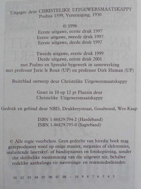 Bible - Die Boodskap - Met Psalms En Spreuke - 1997