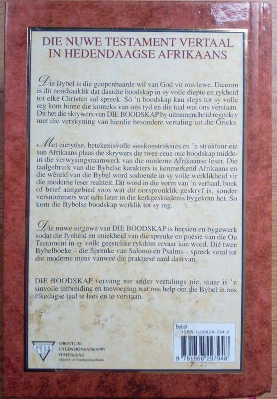 Bible - Die Boodskap - Met Psalms En Spreuke - 1997