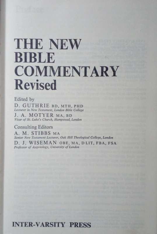 Bible - The New Bible Commentary - 1970