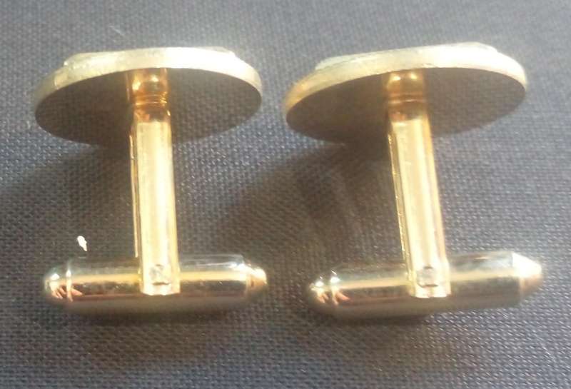 Cufflinks - Green And Gold - Unused