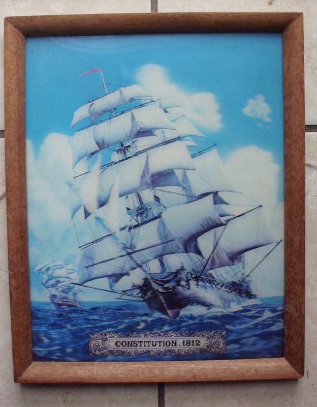 Print - Sailing ship - 3D - Vintage
