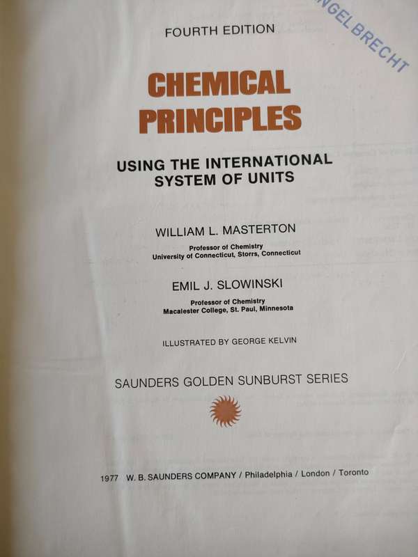 Chemical Principles 4 th Edition: 1977: Good condition