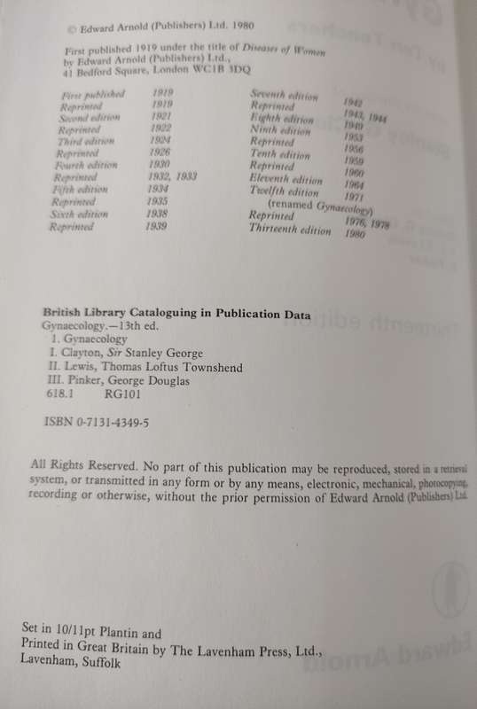 Gynaecology by ten teachers:  13 th edition : Good condition: