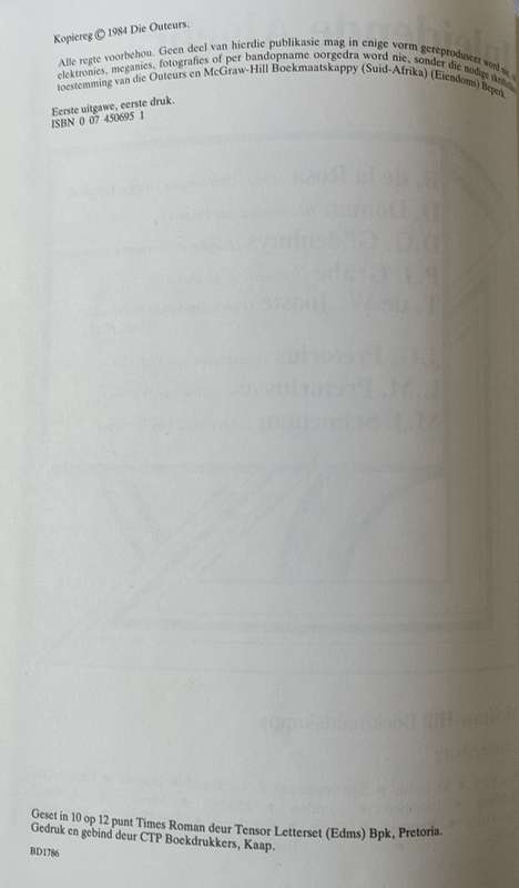 Inleidende Algebra: 1 st Edition: 1984: Good condition:
