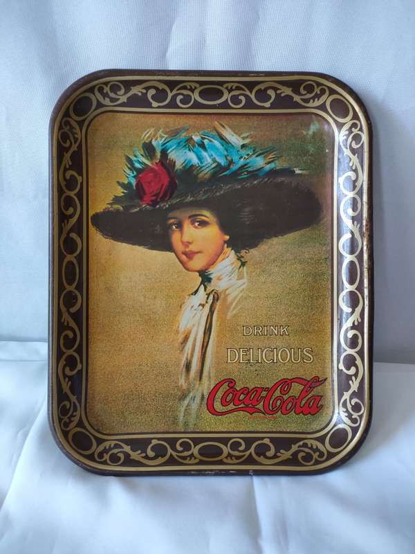 Deep Vintage Coca Cola tray in great condition: 335 x 270 mm: Rare in this condition