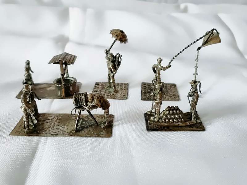 Miniature Antique (c1906) Dutch Silver Figurines: (H) up to 60 mm: Top condition: Rare: Bid per item