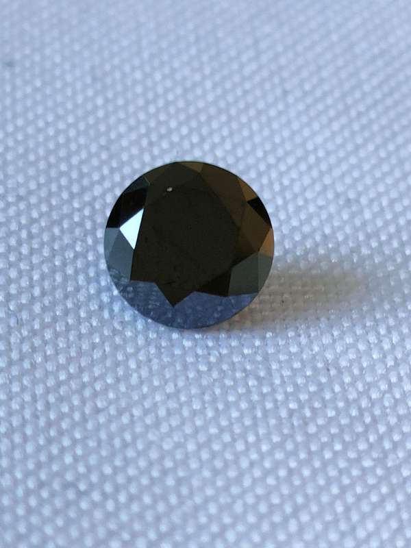 Black Moissanite stone - 1 carat lab created round brilliant cut - beautiful stone