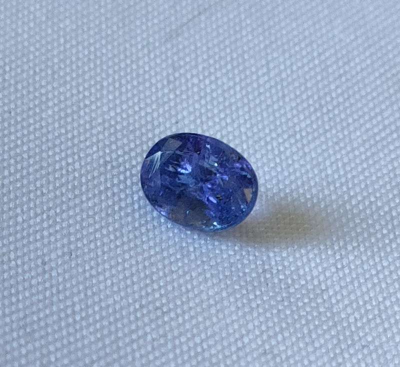 Tanzanite gemstone - naturally mined 2 carat oval cut stone - investment type stone