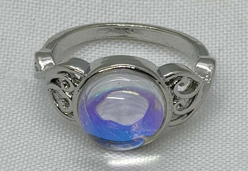 Lovely Vintage style lab created Moonstone ring - size US 7