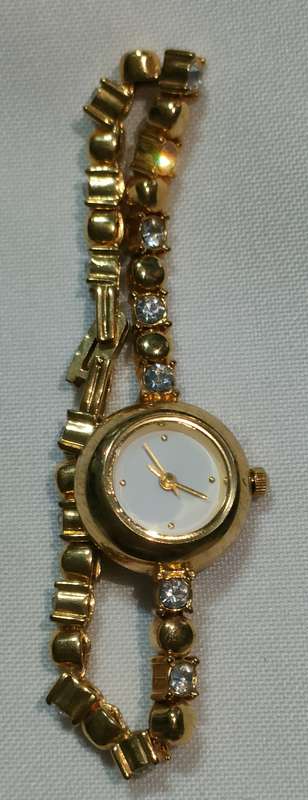 Vintage Vialli gold-plated lady's watch- requires battery, otherwise in perfect order