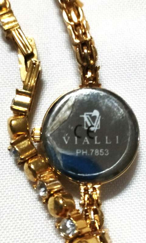 Vintage Vialli gold-plated lady's watch- requires battery, otherwise in perfect order