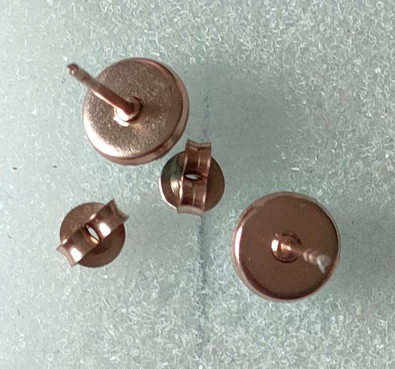 New Sterling Silver Austrian Crystal covered in Rose Gold earrings: Gorgeous design. Stamped 925: