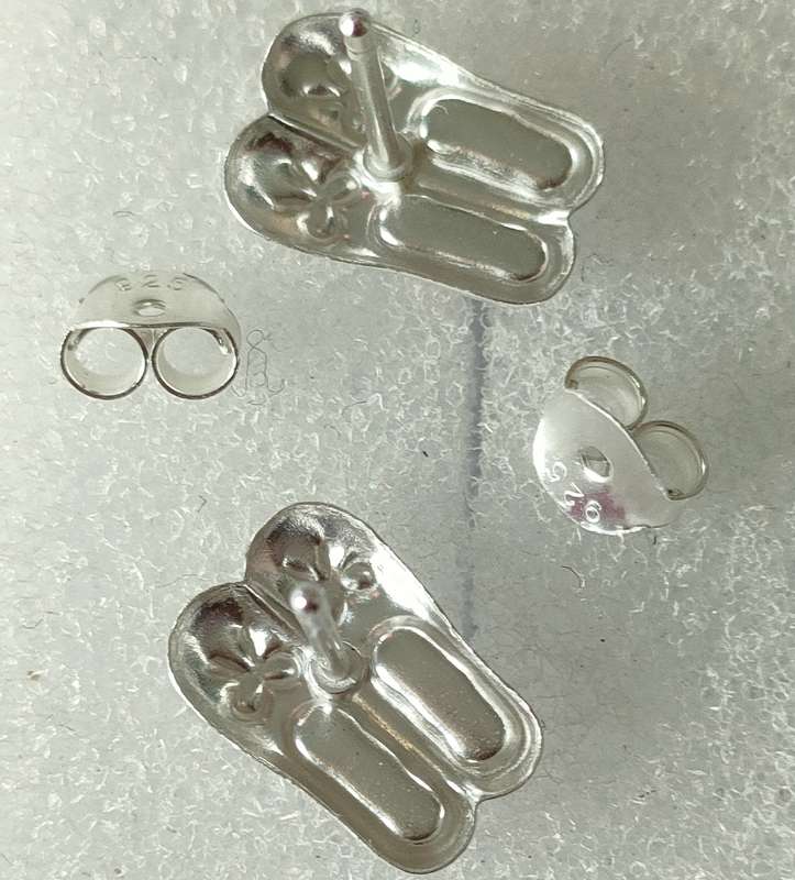 New Sterling Silver Austrian Crystal earrings: Gorgeous Ballet shoe design. Stamped 925: