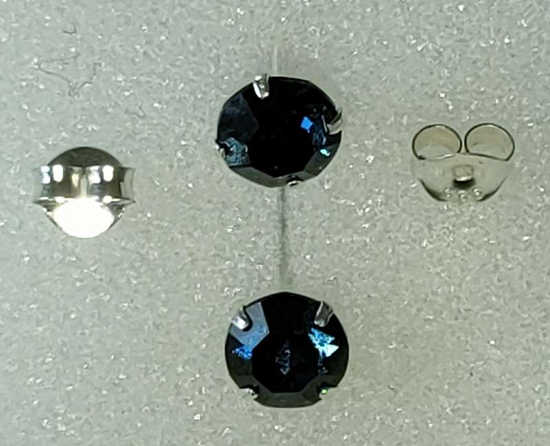 New Sterling Silver Austrian Crystal earrings: Gorgeous design. Stamped 925: