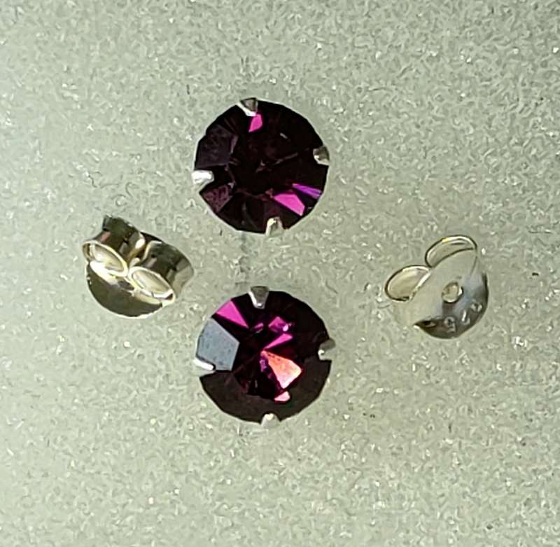 New Sterling Silver Austrian Crystal earrings: Gorgeous design. Stamped 925: