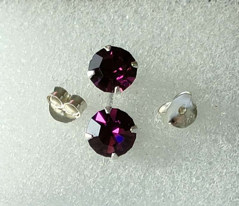 New Sterling Silver Austrian Crystal earrings: Gorgeous design. Stamped 925: