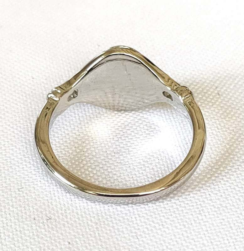 Moonstone ring - lab-created stone - size US 7