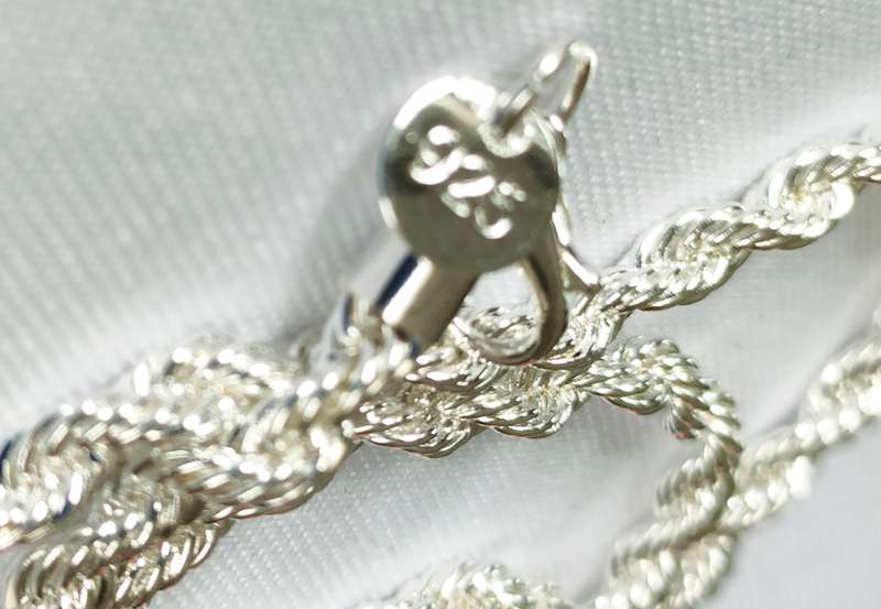 Silver necklace - 925 stamp - length 50 cm