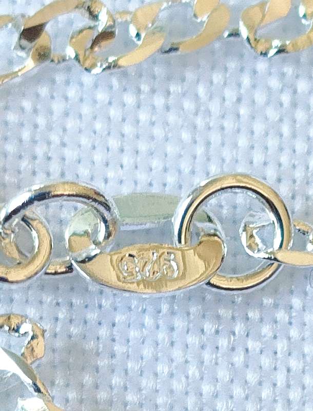 Silver necklace - 925 stamp - length 50 cm