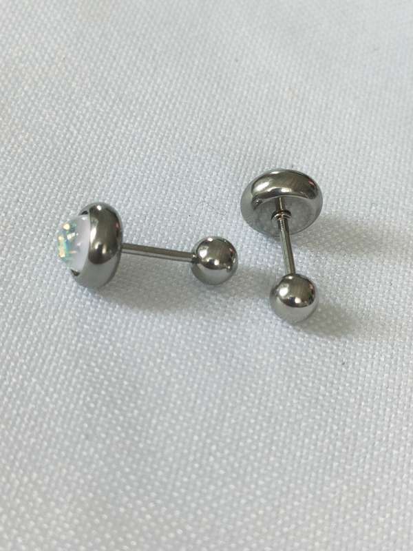 Opal earrings -lab created- studs