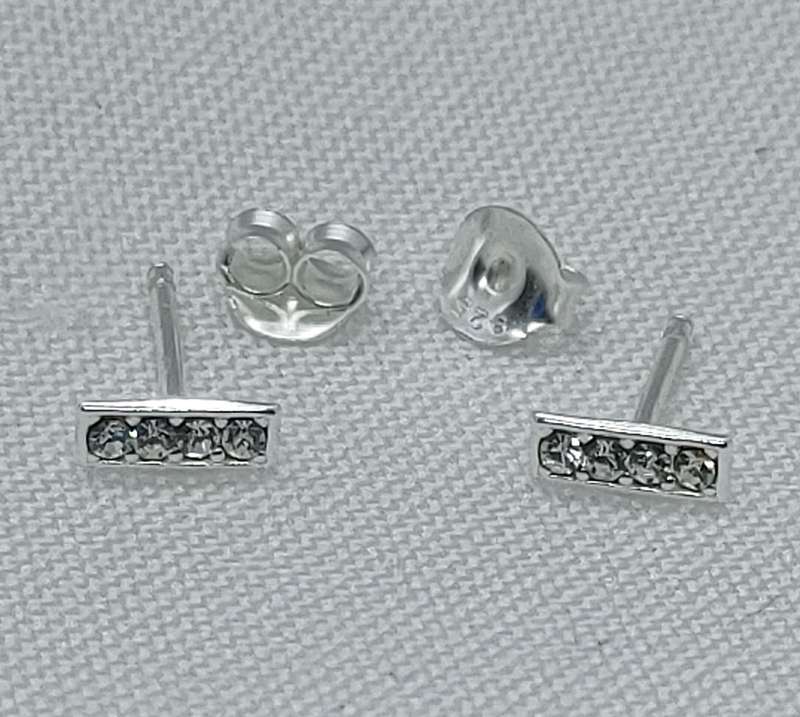 Sterling silver Austrian Crystal earrings - stamped 925