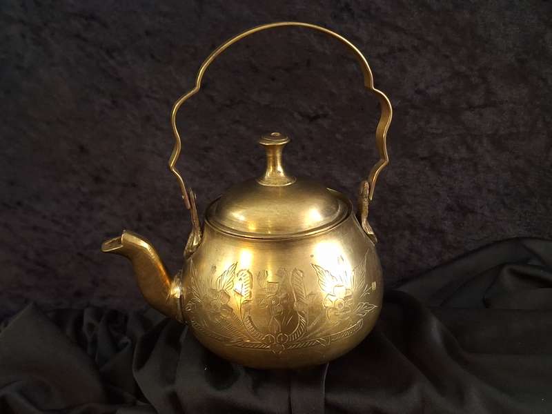 Vintage Brass Little Teapot.