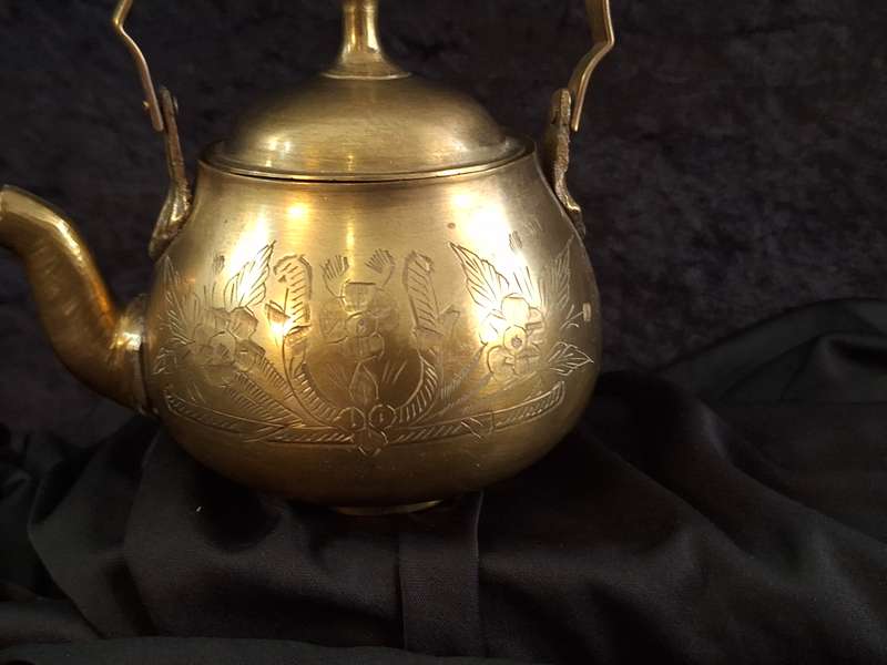 Vintage Brass Little Teapot.