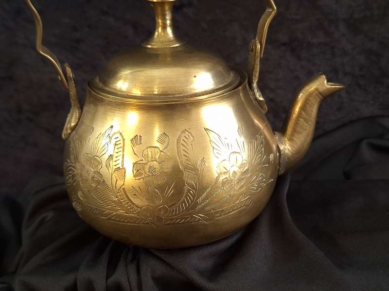 Vintage Brass Little Teapot.