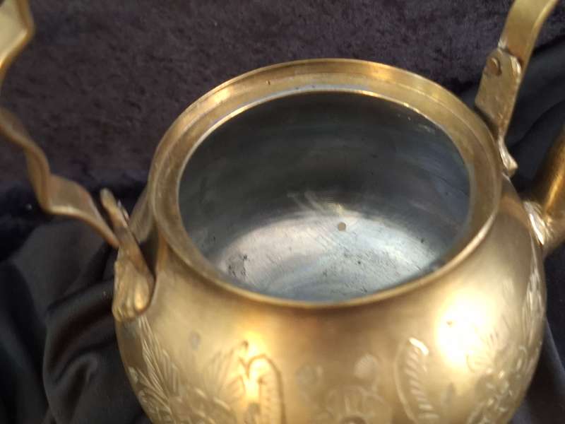 Vintage Brass Little Teapot.