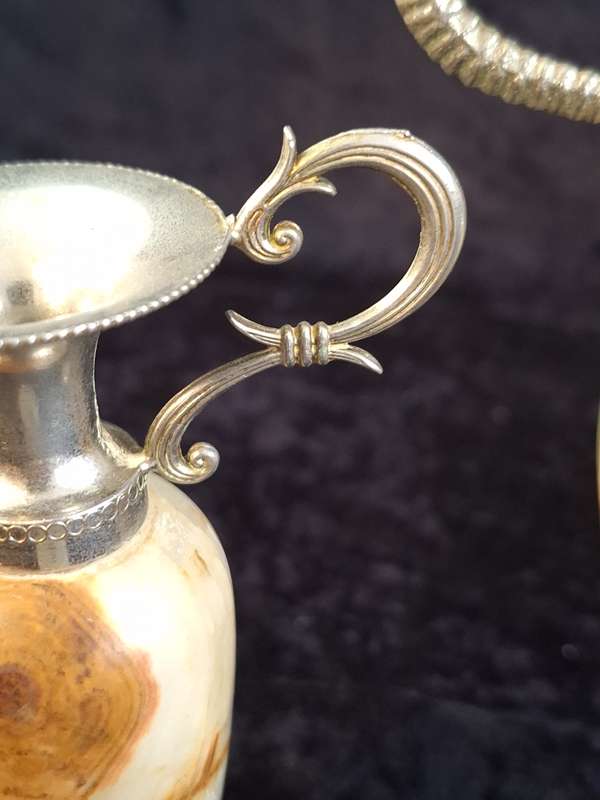 Vintage Onyx and Marble Vases.