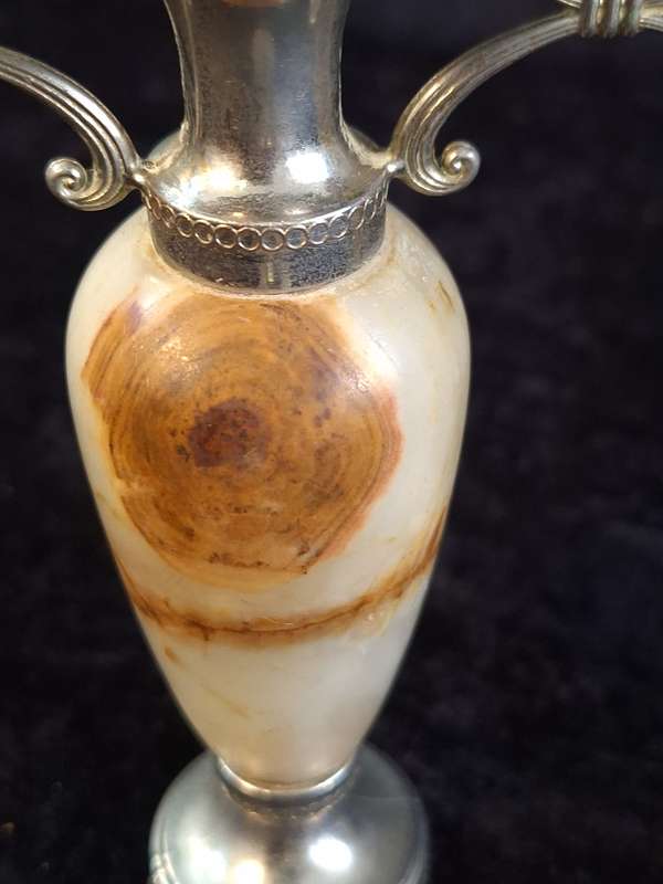 Vintage Onyx and Marble Vases.