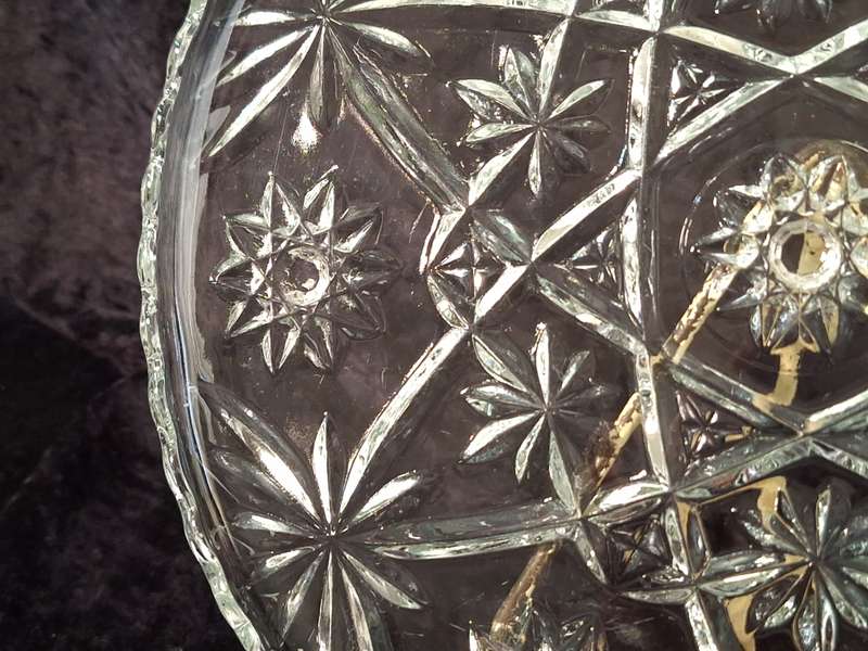 Vintage Pressed Glass Tray.