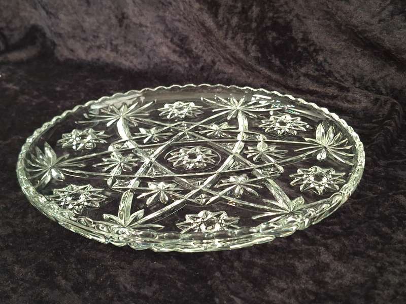Vintage Pressed Glass Tray.