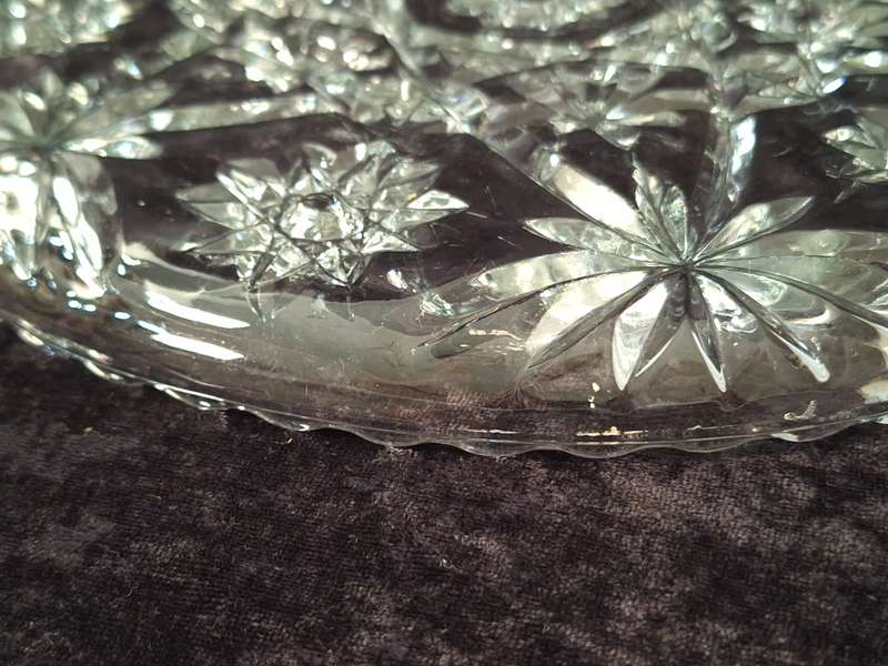 Vintage Pressed Glass Tray.