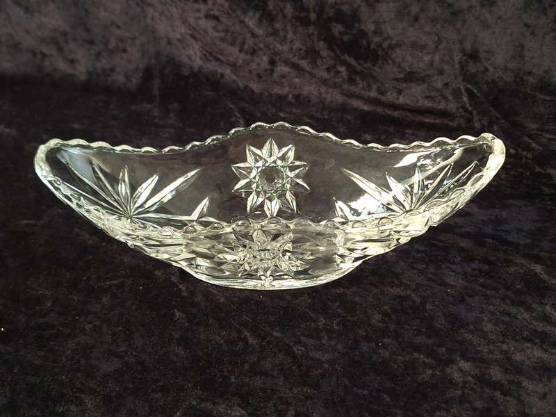 Vintage Pressed Glass Serving Dish