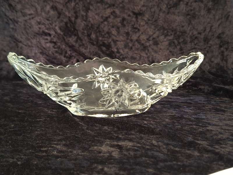 Vintage Pressed Glass Serving Dish