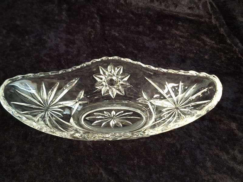 Vintage Pressed Glass Serving Dish