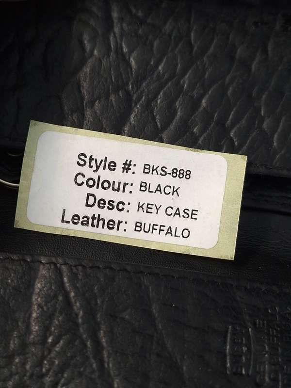 Busby Genuine Wild Buffalo Leather Key and Card Holder.