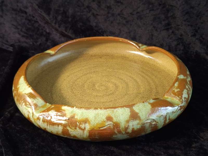 Vintage Large Pottery Ashtray