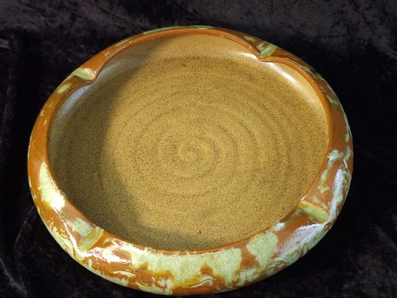Vintage Large Pottery Ashtray