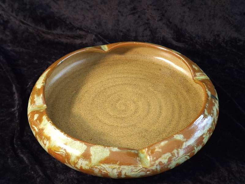 Vintage Large Pottery Ashtray