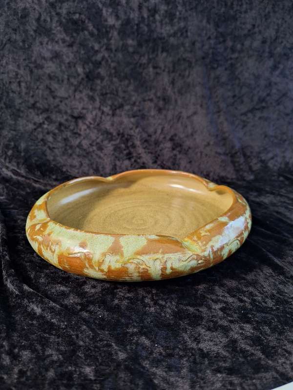 Vintage Large Pottery Ashtray