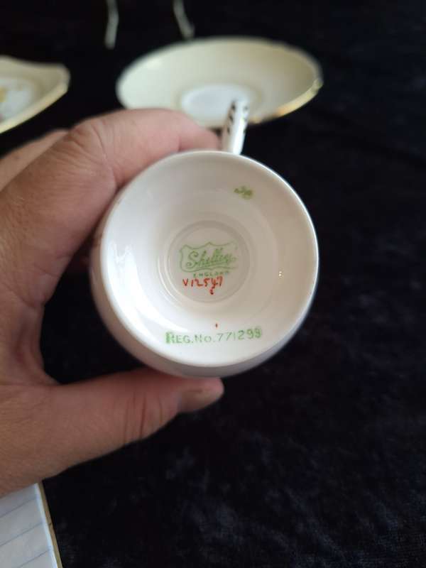 1920's Shelley Tea Trio - Reg. No: 771299/12547/E - D