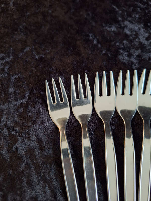 Vintage Set of Stainless-Steel Cake Forks