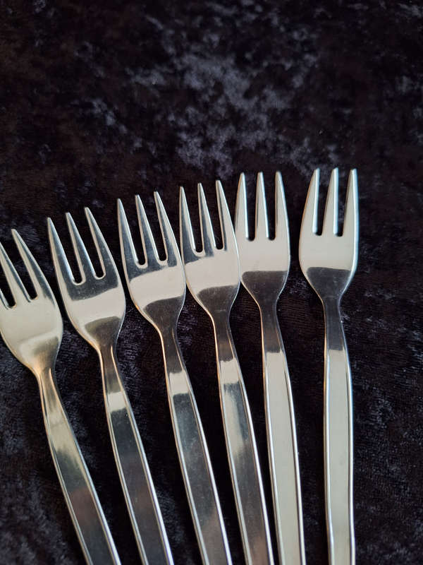 Vintage Set of Stainless-Steel Cake Forks