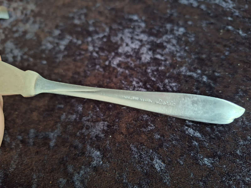 Vintage Eetrite Doric Stainless-Steel Butter Knife.