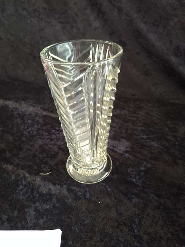 Vintage Art-Deco Pressed Glass Vase